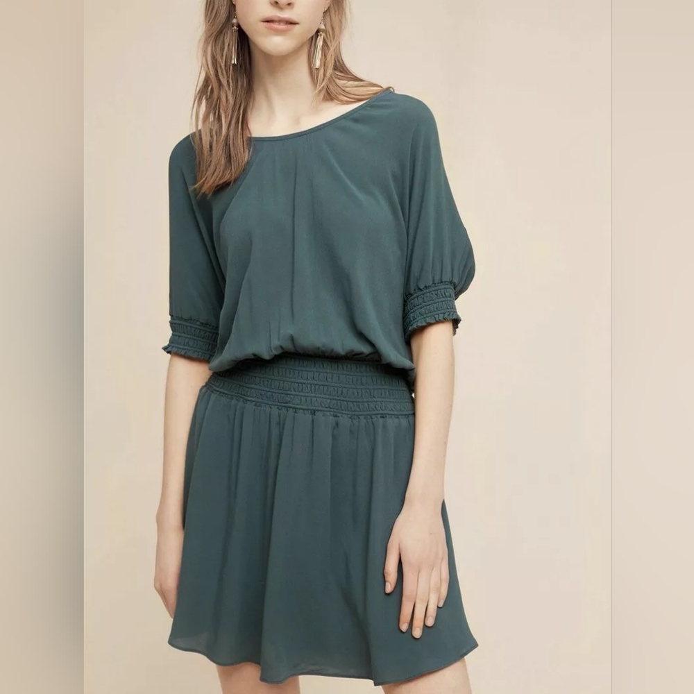 Floreat Anthropologie Dress Greenish Blue {Size 8}